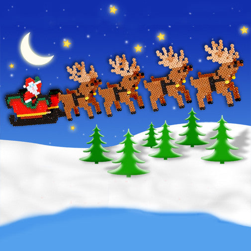 3D Sleigh and Reindeer