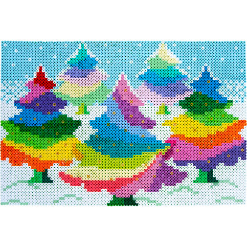 Patchwork Scenes Patchwork Tree Scene – Perler
