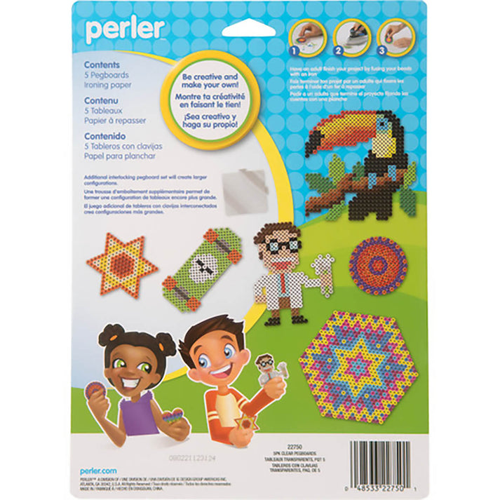 Small & Large Basic Shapes Clear Pegboards - 5 Ct | Perler – Perler