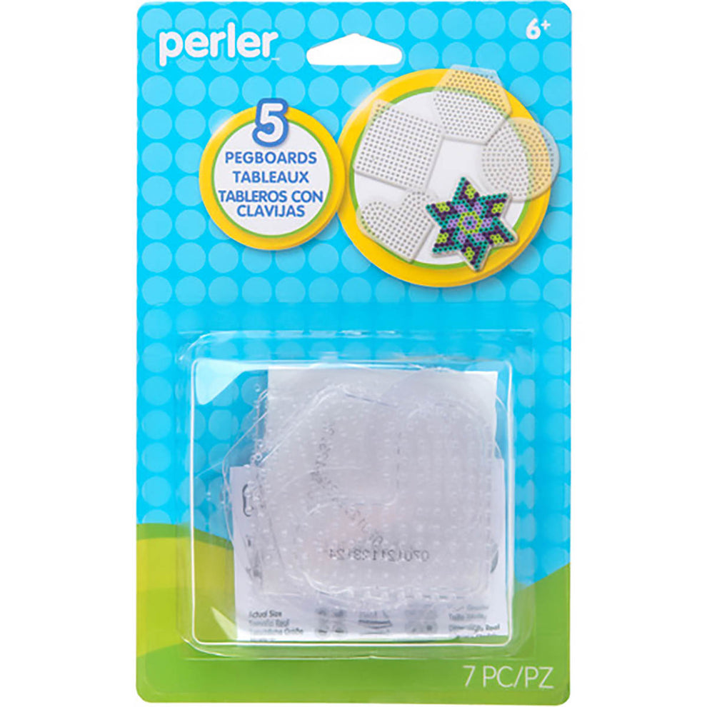 Small Basic Shapes Clear Pegboards - 5 Ct | Perler – Perler