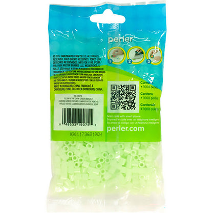 1,000 Perler Beads - Glow in the Dark Green