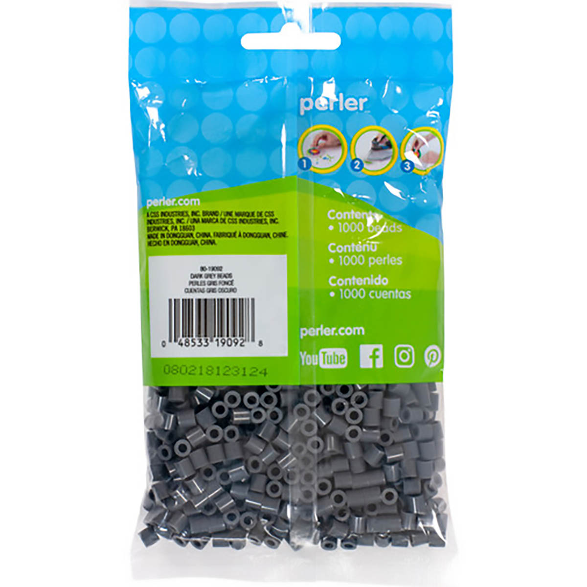 1000 Beads - Dark Grey | Perler – Perler